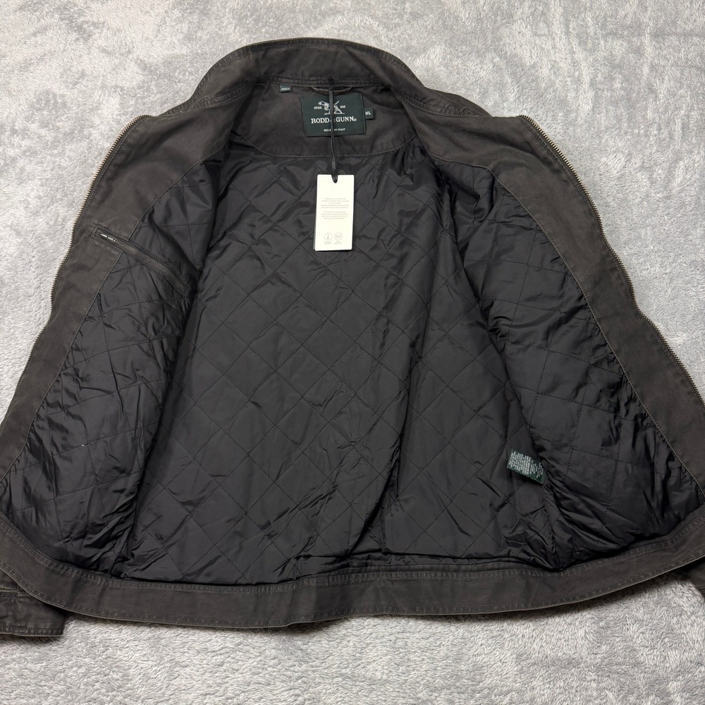 Rodd & Gunn The Jack Jacket Mens XL Gray Brown Bracken Distressed Italian Canvas - Picture 3 of 11